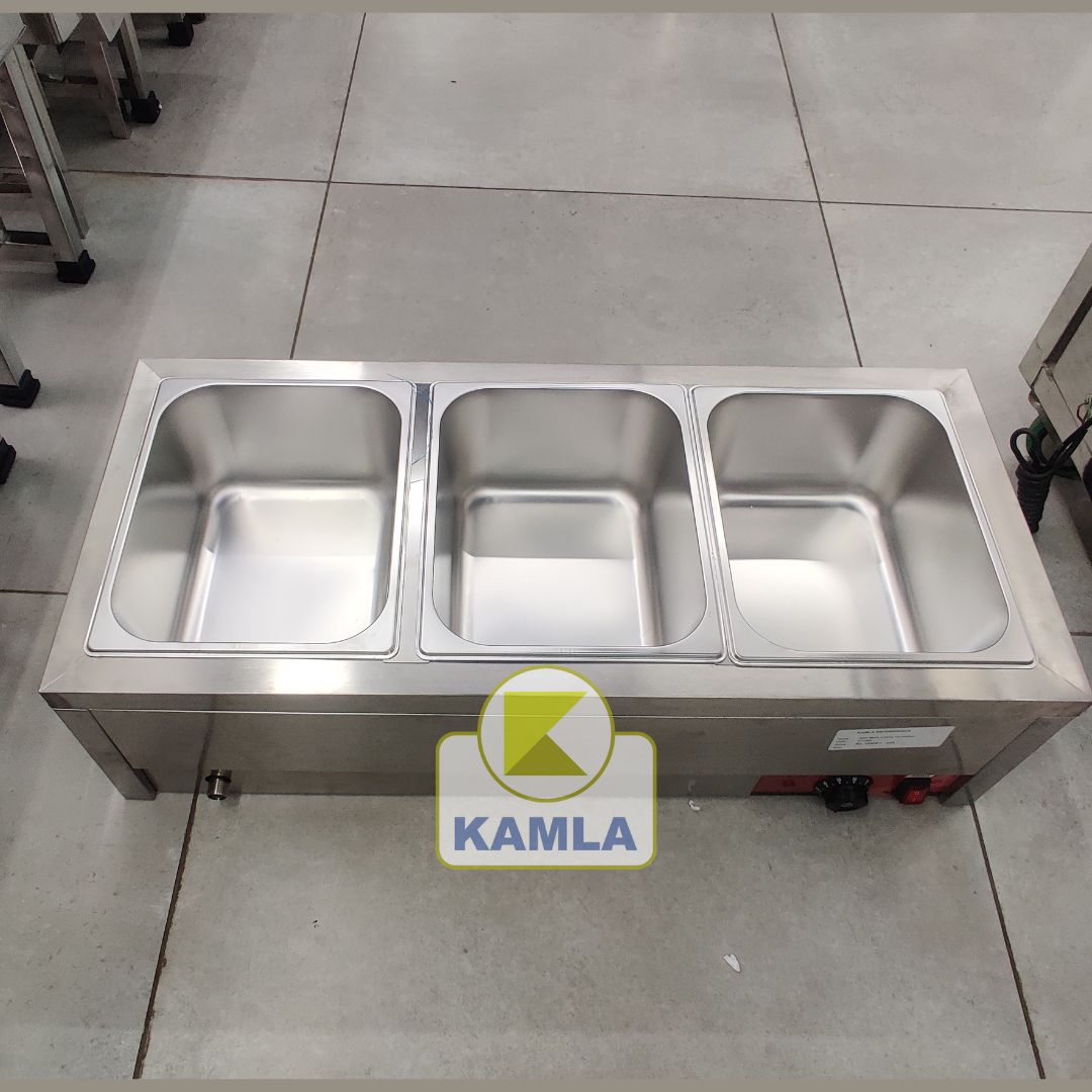 Stainless Steel Bain Marie 3 Pans 1/2 - 150 mm Stainless Steel Bain Marie 3 Pans 1/2 - 150 mm