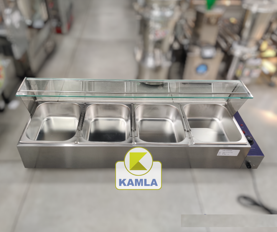 Bain Marie 4 Pans 1/2-100mm with Glass