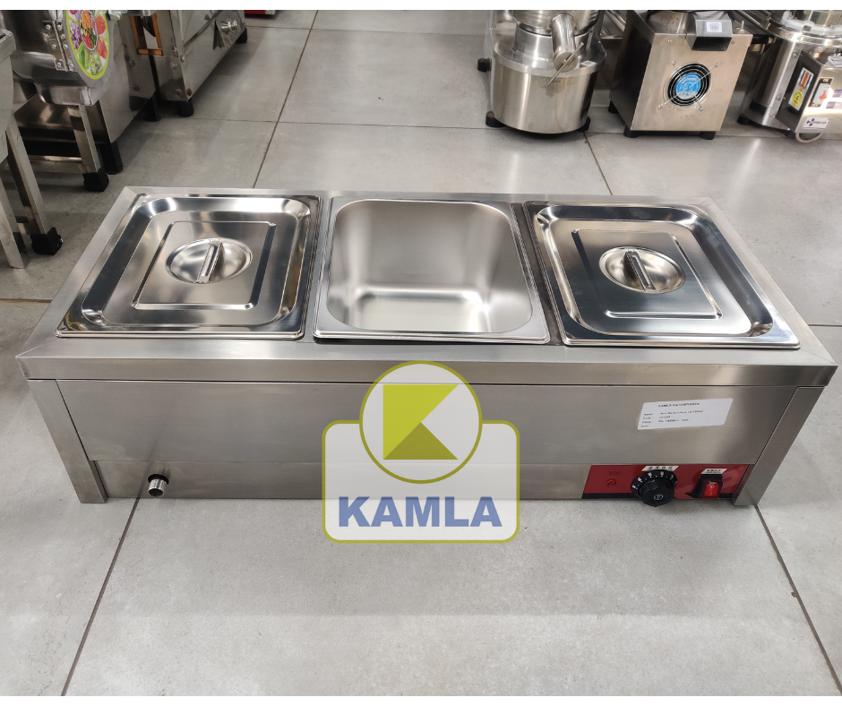 Stainless Steel Bain Marie 3 Pans 1/2 - 150 mm Stainless Steel Bain Marie 3 Pans 1/2 - 150 mm
